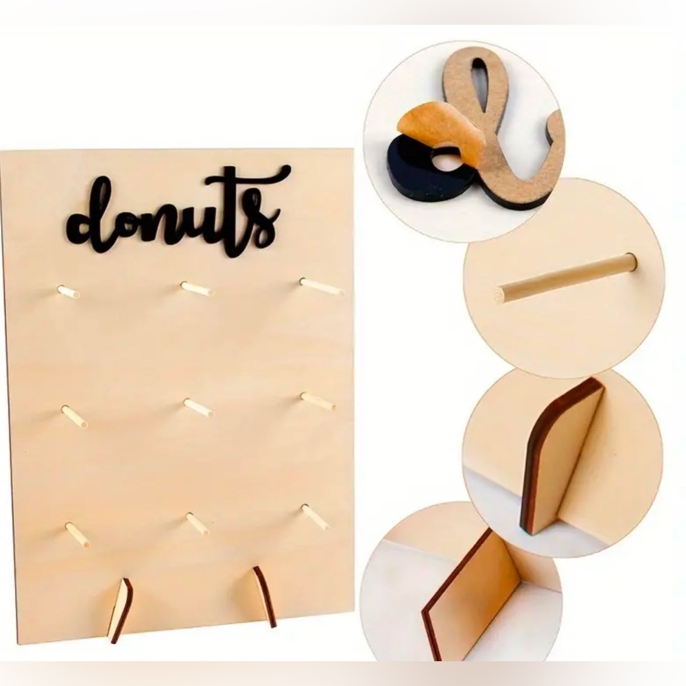New wooden mini donut stand